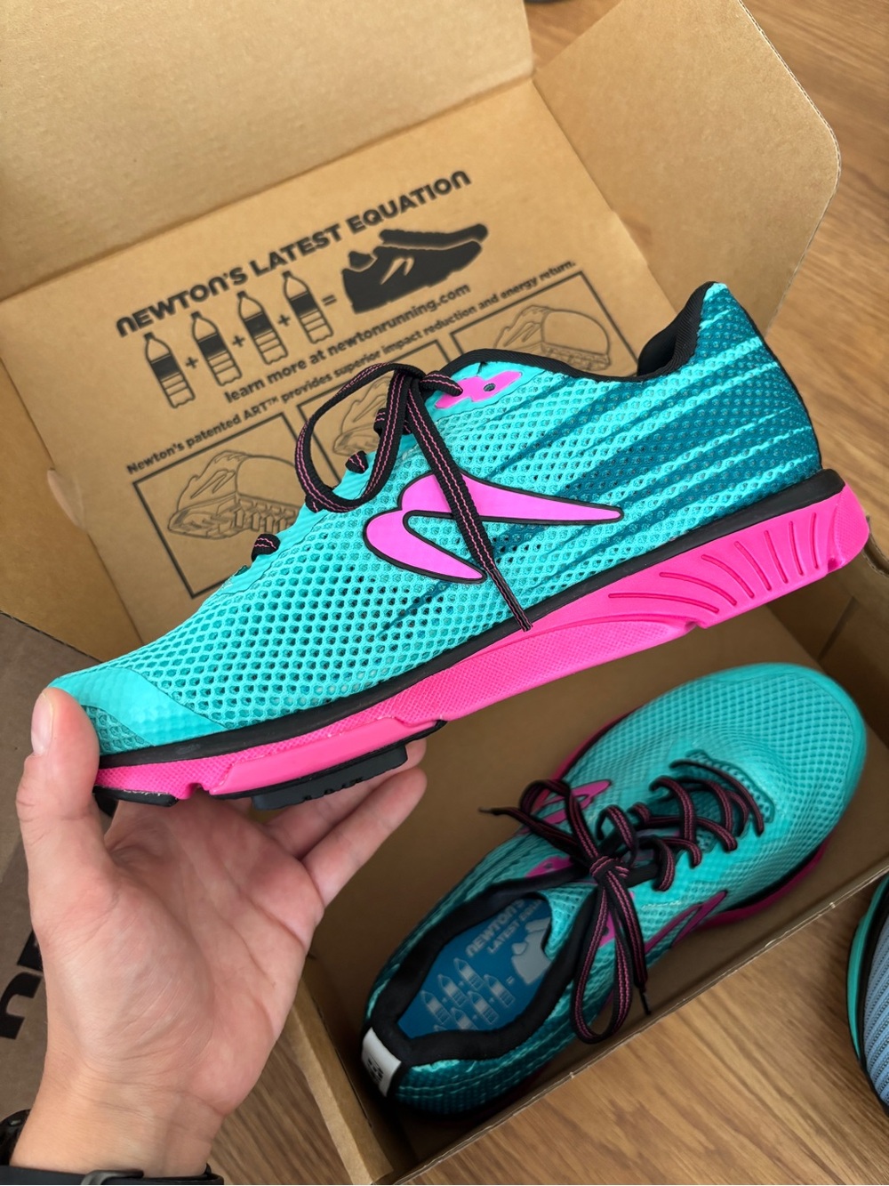Newton Teal & Pink Accent Running Shoes